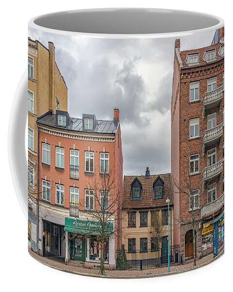 Travel Coffee Mug featuring the photograph Helsingborg Squashed House by Antony McAulay