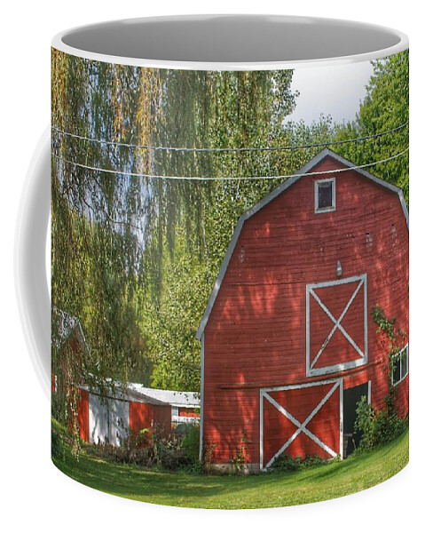 Barn Coffee Mug featuring the photograph 0018 - Henderson Road Red I by Sheryl L Sutter