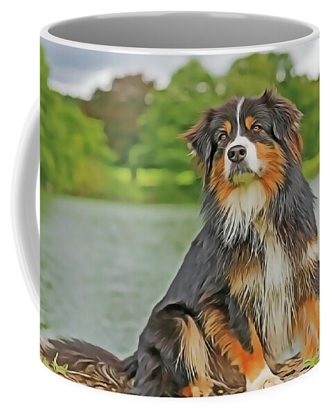 Henry Coffee Mug featuring the painting Henry by Harry Warrick