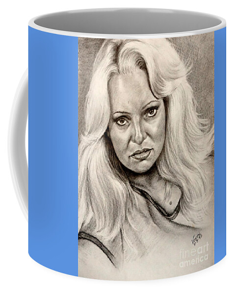 Girl Coffee Mug featuring the drawing Her Mood by Georgia Doyle