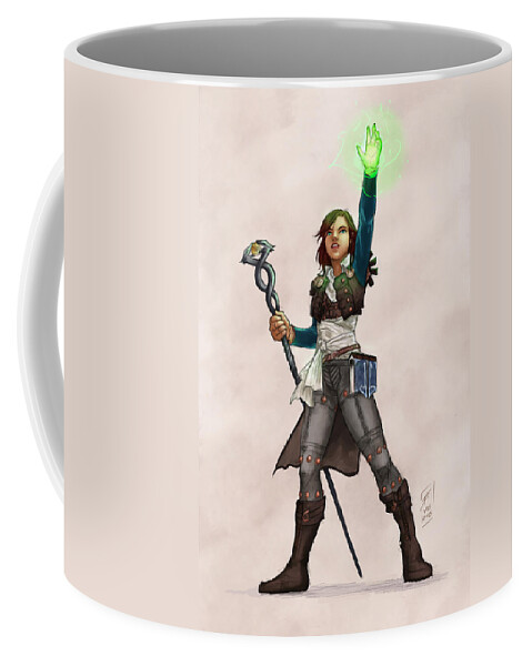 Video Game Coffee Mug featuring the digital art Herald of the Inquisition by Brandy Woods