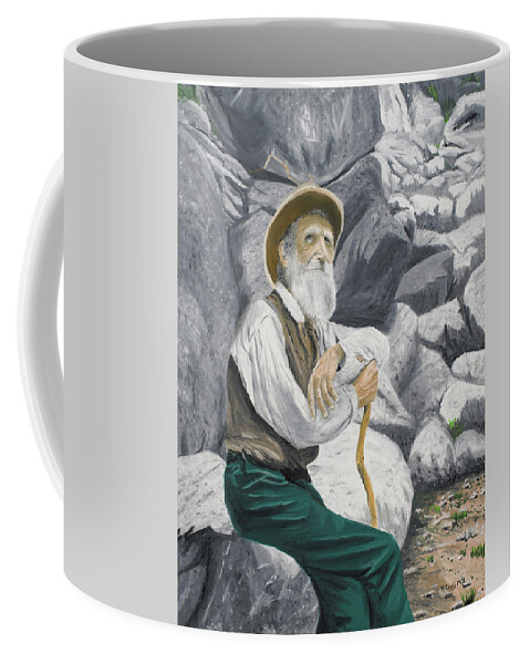 John Muir Coffee Mug featuring the painting Hero of the Land by Kevin Daly