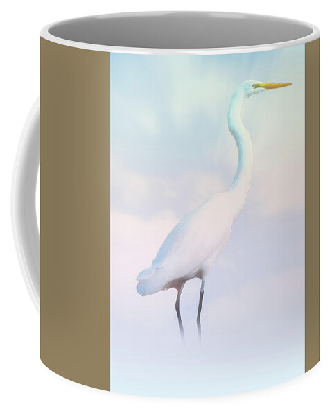 Heron Coffee Mug featuring the photograph Heron or Egret Stance by Joseph Hollingsworth