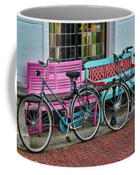 Bicycles Coffee Mug featuring the photograph Hers and Hers by Jasna Buncic