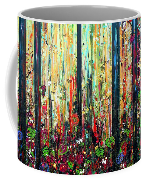 Woods Coffee Mug featuring the painting Hesperides by Angie Wright