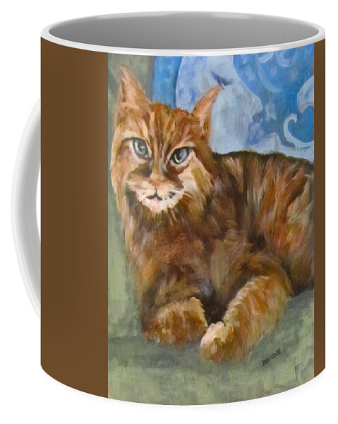 Cat Coffee Mug featuring the painting Hey Diddle Diddle by Barbara O'Toole