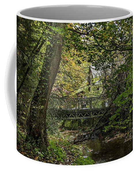 Season Coffee Mug featuring the photograph Hidden Bridge at Offas Dyke by Spikey Mouse Photography