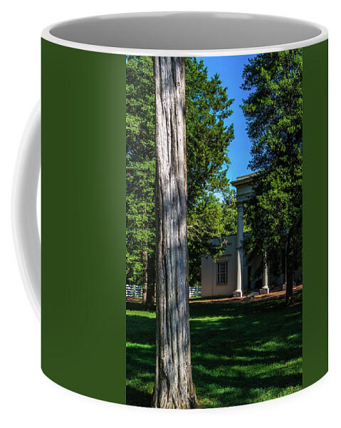 The Hermitage Nashville Tn Coffee Mug featuring the photograph Hidden Columns - Color by James L Bartlett