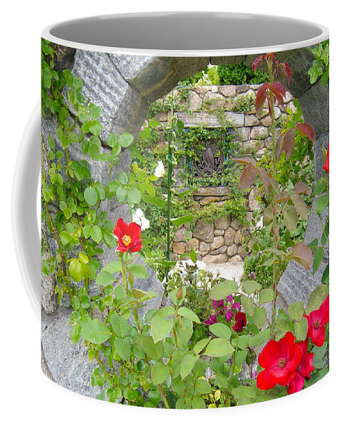 Roses Coffee Mug featuring the photograph Hidden Jewel of a Secret Garden by Kristin Hatt
