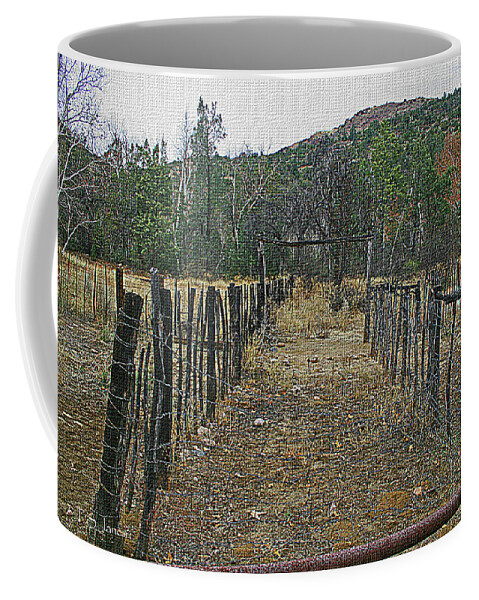 Hidden Superstition Ranch Coffee Mug featuring the digital art Hidden Superstition Ranch by Tom Janca