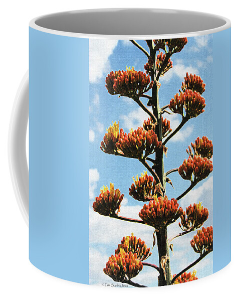 High Country Red Bud Agave Coffee Mug featuring the photograph High Country Red Bud Agave by Tom Janca
