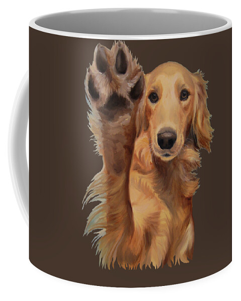 Noewi Coffee Mug featuring the painting High Five - apparel by Jindra Noewi