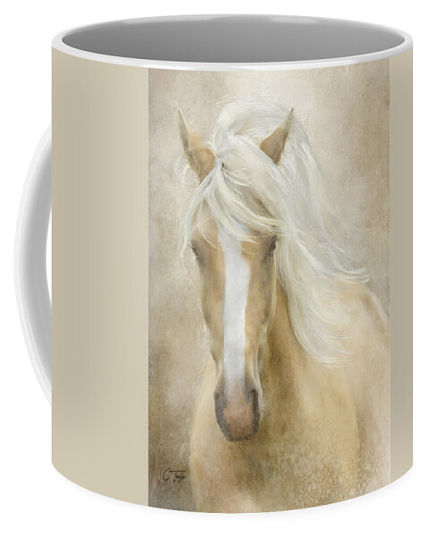 Horses Coffee Mug featuring the painting Spun Sugar by Colleen Taylor