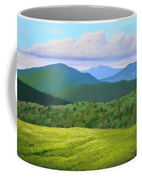 Spring Coffee Mug featuring the painting High Pasture by Frank Wilson