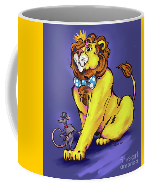 Lion Coffee Mug featuring the digital art High Society by K M Pawelec
