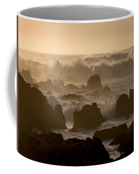 Beach Coffee Mug featuring the photograph High Surf at Asilomar Beach by Derek Dean