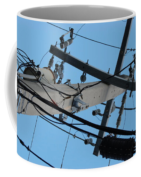 Sky Coffee Mug featuring the photograph High Wire by Rob Hans