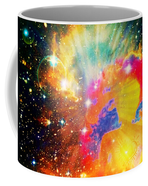 Sky Coffee Mug featuring the digital art Higher Perspective by Christine Paris