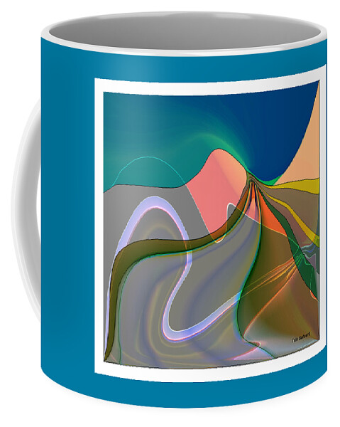 Abstract Coffee Mug featuring the digital art Highways by Iris Gelbart