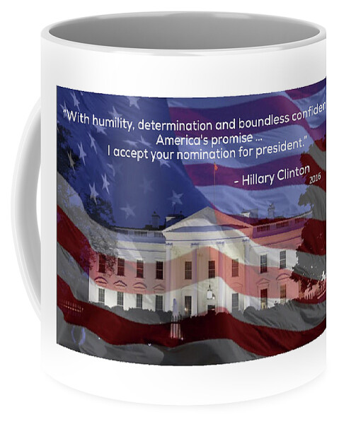 Hillary Clinton Coffee Mug featuring the photograph Hillary Clinton's Acceptance Speech by Jackson Pearson