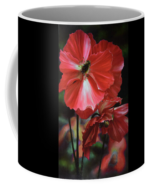 Flowers Coffee Mug featuring the painting Red Himalayan Poppy by Lynne Pittard