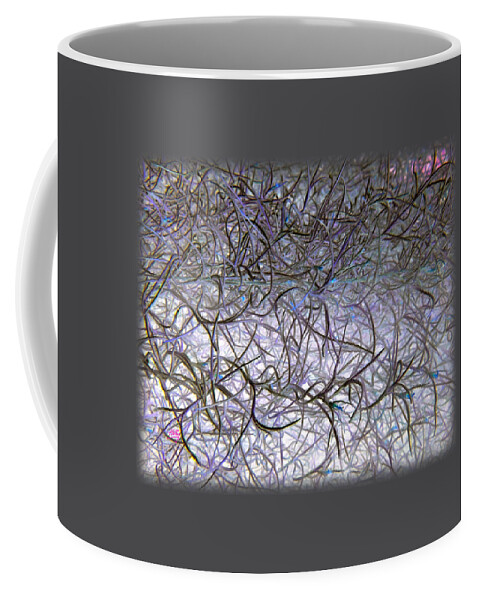 Black And White Coffee Mug featuring the photograph Hint of colour by Linda Hollis