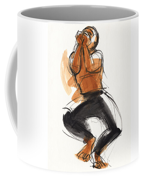 Dance Coffee Mug featuring the painting Hiphop Dancer by Judith Kunzle