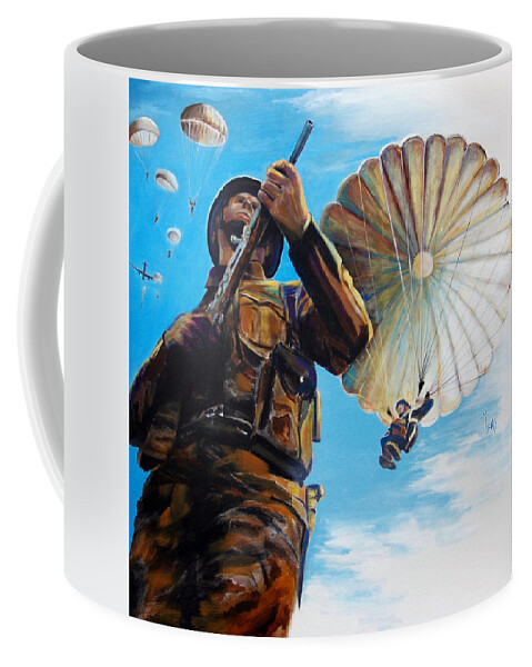 Service Men Coffee Mug featuring the painting His Needs Come First by Jodie Marie Anne Richardson Traugott     aka jm-ART