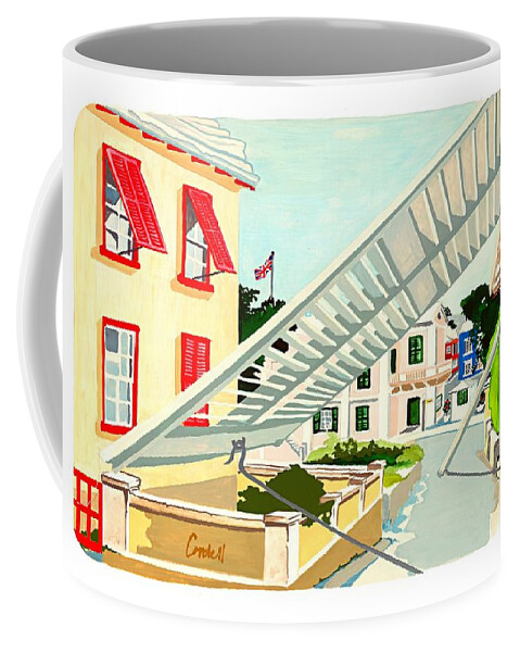 Historic Island Architecture Coffee Mug featuring the painting Historic St George's Town - Bermuda by Joan Cordell
