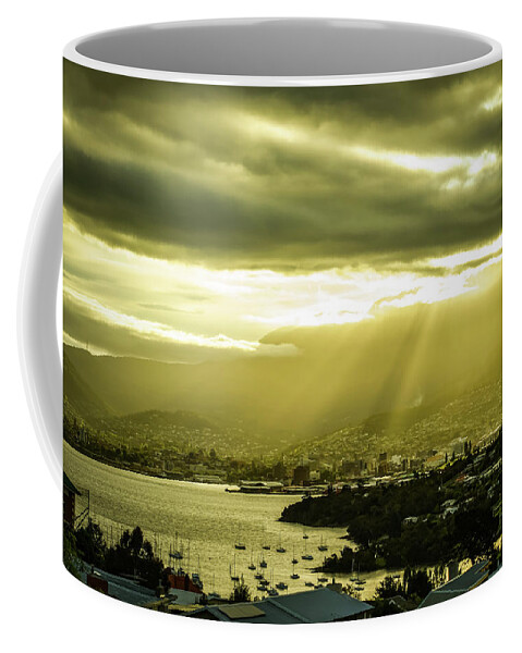 Hobart Coffee Mug featuring the photograph Hobart Sunset by Ren Harris