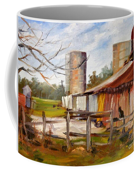 Farm Coffee Mug featuring the painting Hodge Podge by K M Pawelec