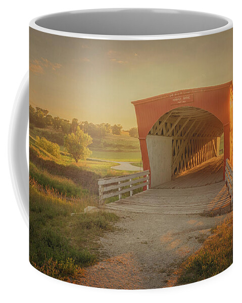 Hogback Bridge Coffee Mug featuring the photograph Hogback Covered Bridge by Susan Rissi Tregoning
