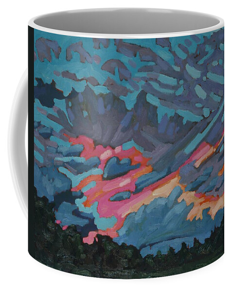 1803 Coffee Mug featuring the painting Holiday July Sunrise by Phil Chadwick