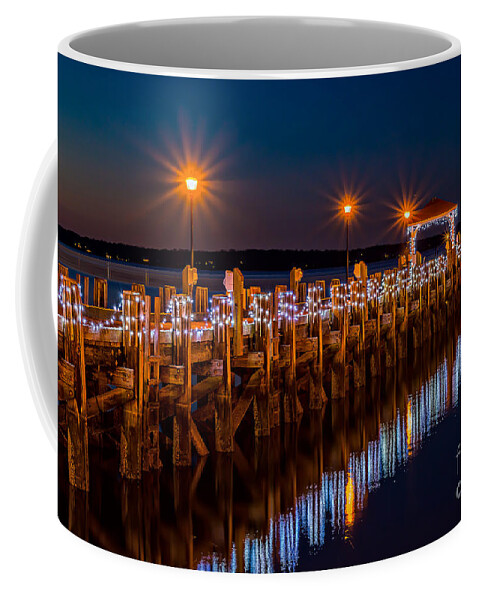 Northport Coffee Mug featuring the photograph Holiday on the Docks by Alissa Beth Photography