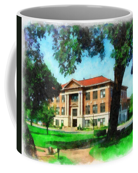 Holland Coffee Mug featuring the digital art Holland City Hall by Michelle Calkins