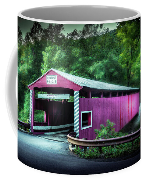 Marvin Spates Coffee Mug featuring the photograph Hollingshead Coverd Bridge by Marvin Spates