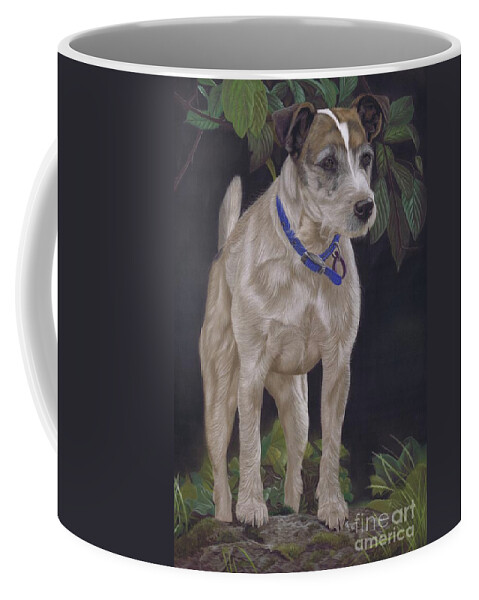 Terrier Coffee Mug featuring the painting Holly by Karie-ann Cooper