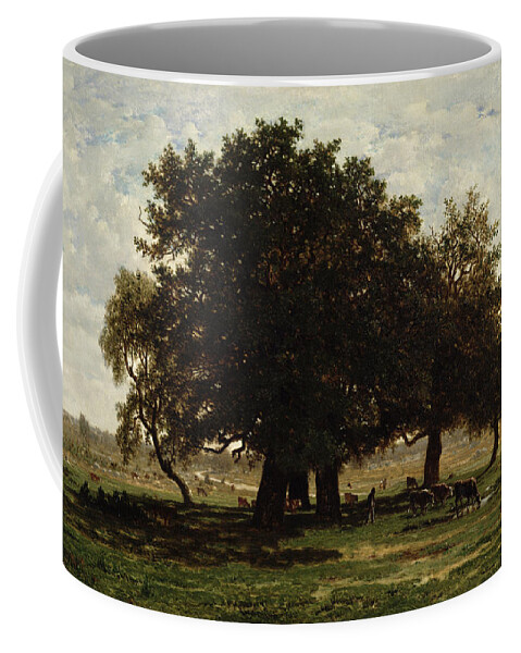 Holm Coffee Mug featuring the painting Holm Oaks by Pierre Etienne Theodore Rousseau