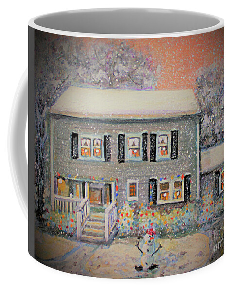 Home Coffee Mug featuring the painting Home for Christmas by Rita Brown