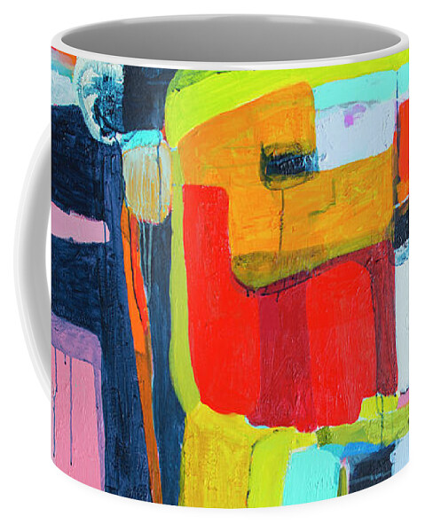 Abstract Coffee Mug featuring the painting Home Run by Claire Desjardins