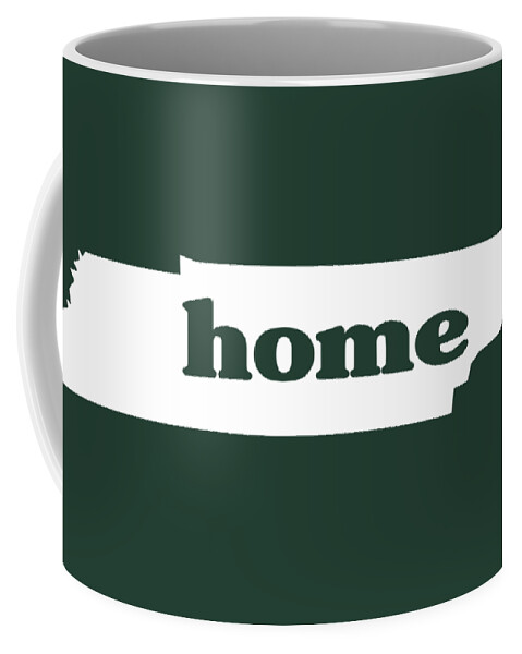 Home Coffee Mug featuring the digital art home TN on Green by Heather Applegate