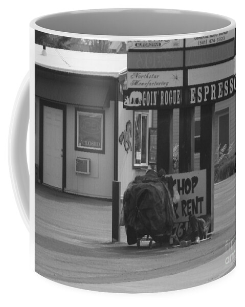 Homeless Coffee Mug featuring the photograph Homeless Hoarder by Marie Neder