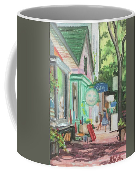 Impressionism Coffee Mug featuring the painting Hometown by Maggii Sarfaty
