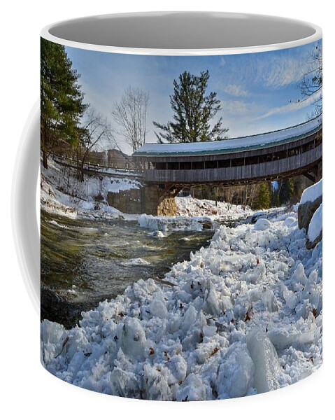Covered Bridge Coffee Mug featuring the photograph Honeymoon Covered Bridge by Steve Brown