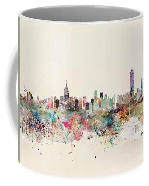 Hong Kong Coffee Mug featuring the painting Hong Kong Skyline by Bri Buckley