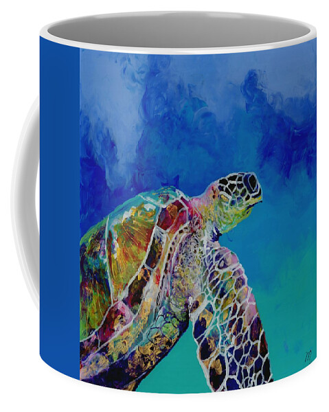 Turtle Coffee Mug featuring the painting Honu 7 by Marionette Taboniar