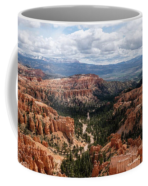 Panorama Coffee Mug featuring the photograph Hoodoos at Bryce Canyon by Georgette Grossman