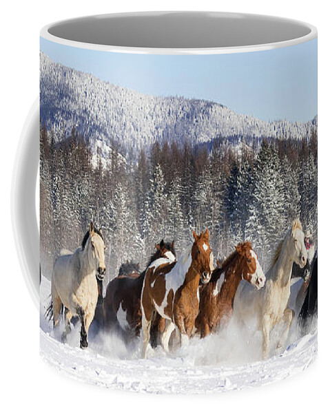 Horses Coffee Mug featuring the photograph Hoofbeats by Jack Bell