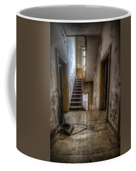 Decay Coffee Mug featuring the digital art Hoover halllway by Nathan Wright