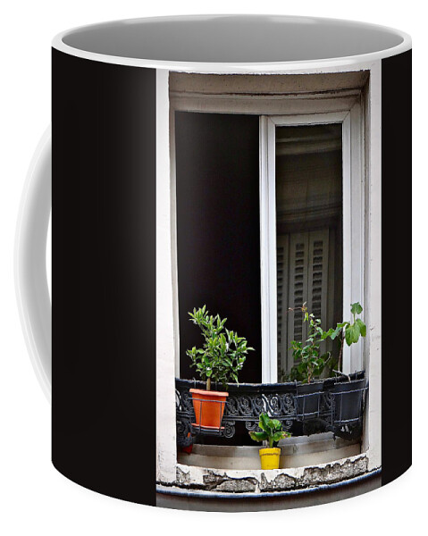 French Windows Coffee Mug featuring the photograph Hopeful In Paris by Ira Shander